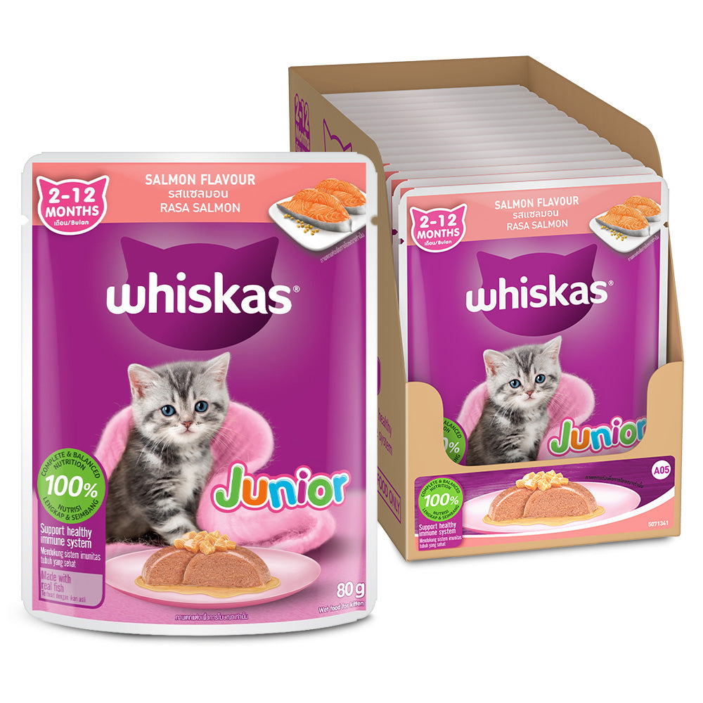 Whiskas Junior Salmon in Jelly Flavour Kitten (2-12 months) Cat Wet Food