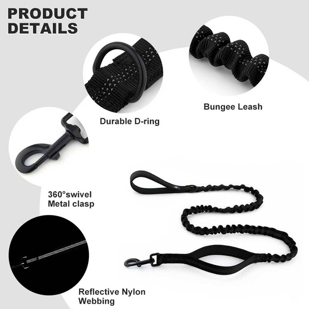 Hank Tactical Bungee Leash for Dogs (Black) image 2