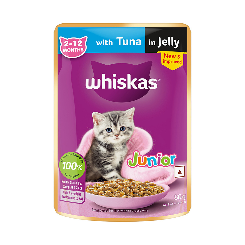 Whiskas Tuna in Jelly Kitten Cat Wet Food (80g) image 4