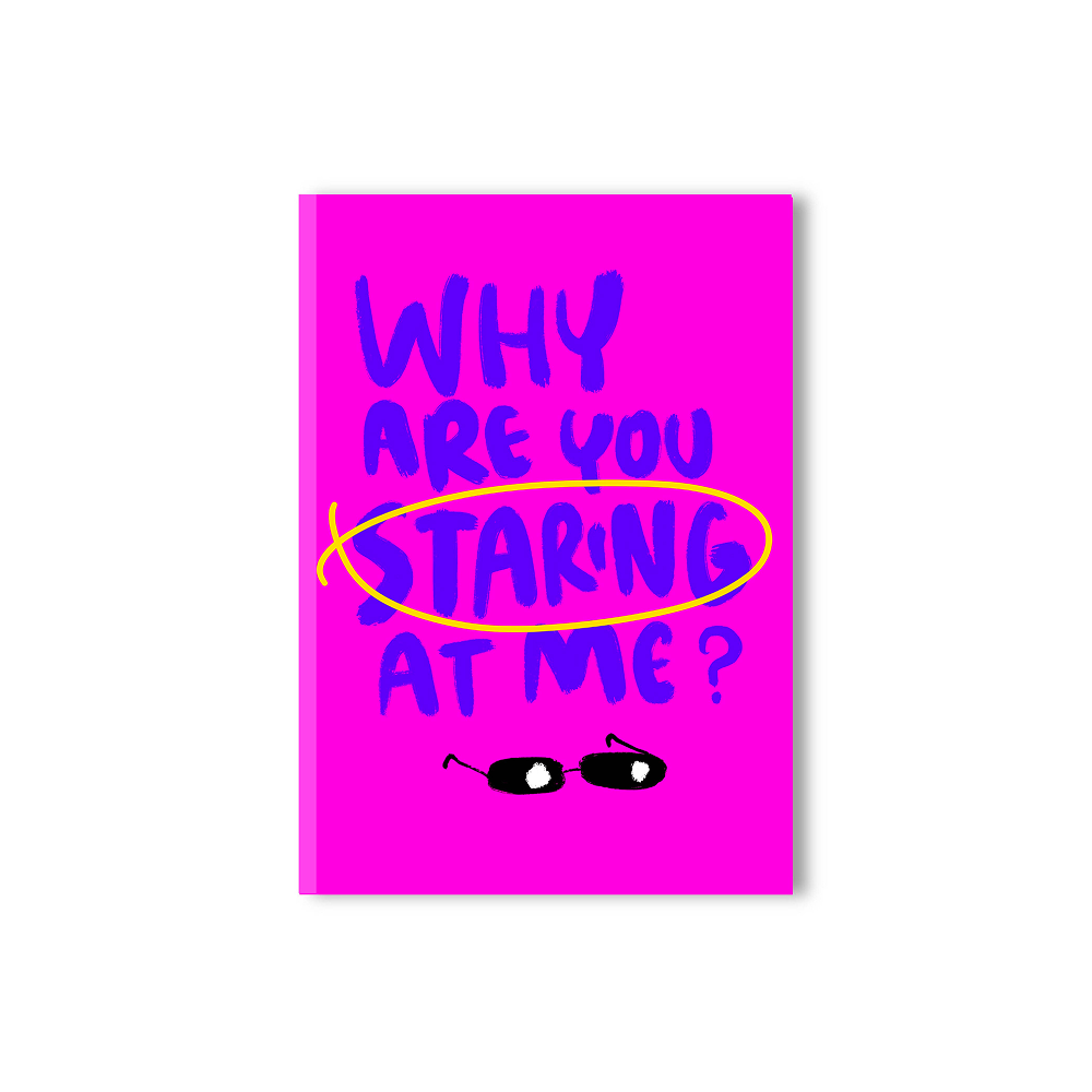 Doodlebawa Why are you staring at me? A5 Notebook