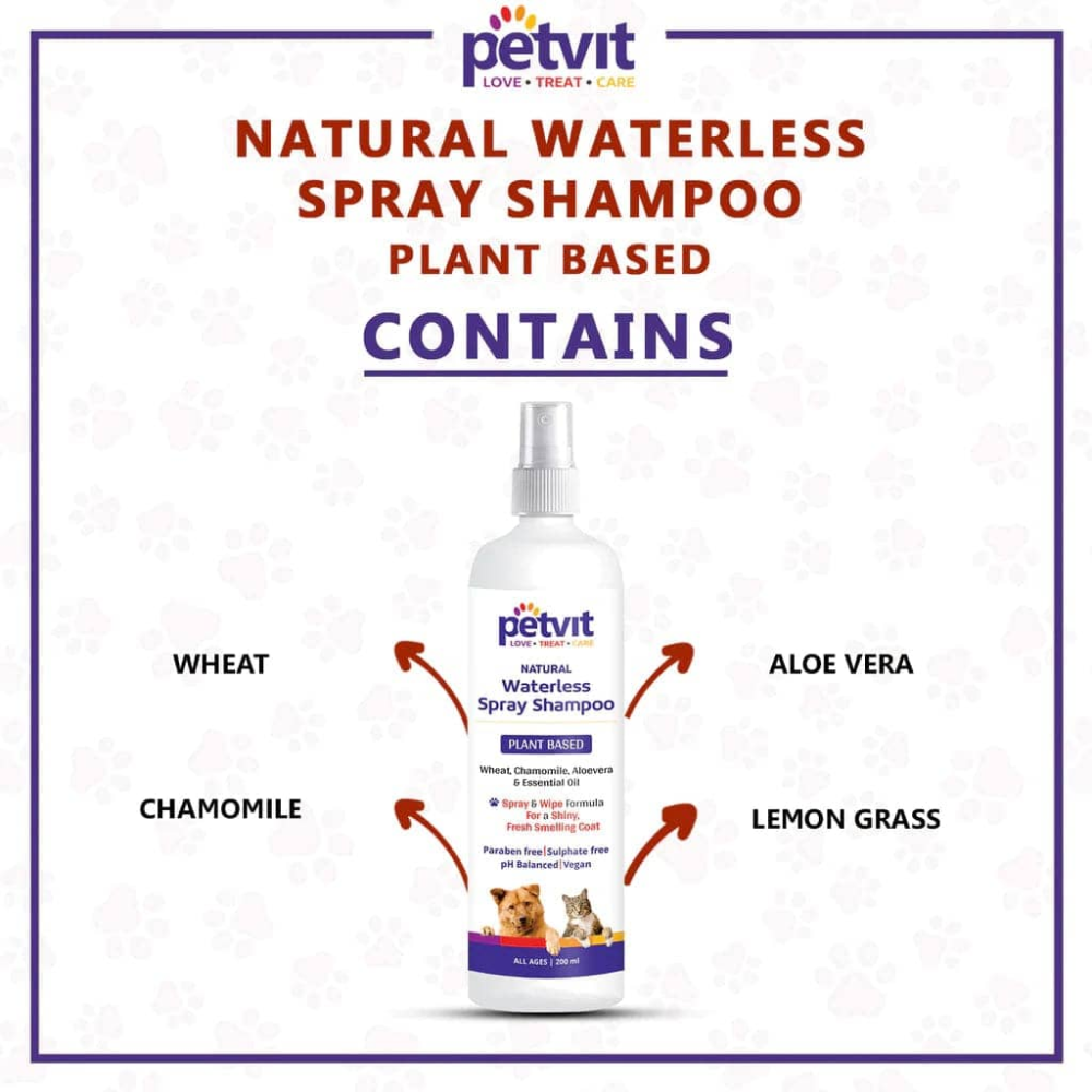 Petvit Plant Based Natural Waterless Shampoo for Dogs image 10