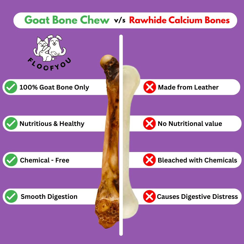 FloofYou Air Dried Goat Marrow Bone Chew Dog Treats image 4