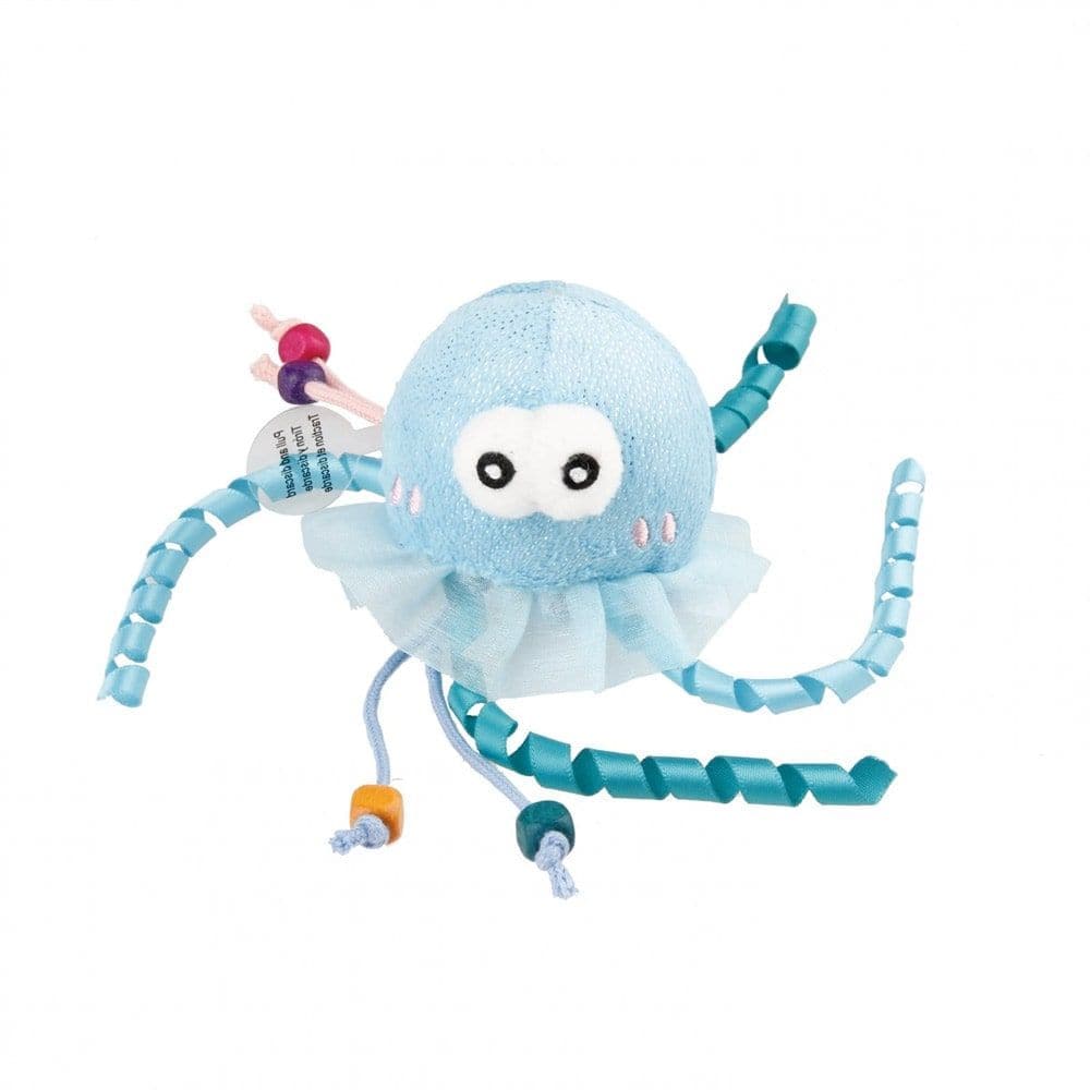 GiGwi Shinning Friends Jellyfish with LED light and Catnip inside Toy for Cats (Blue) image 6