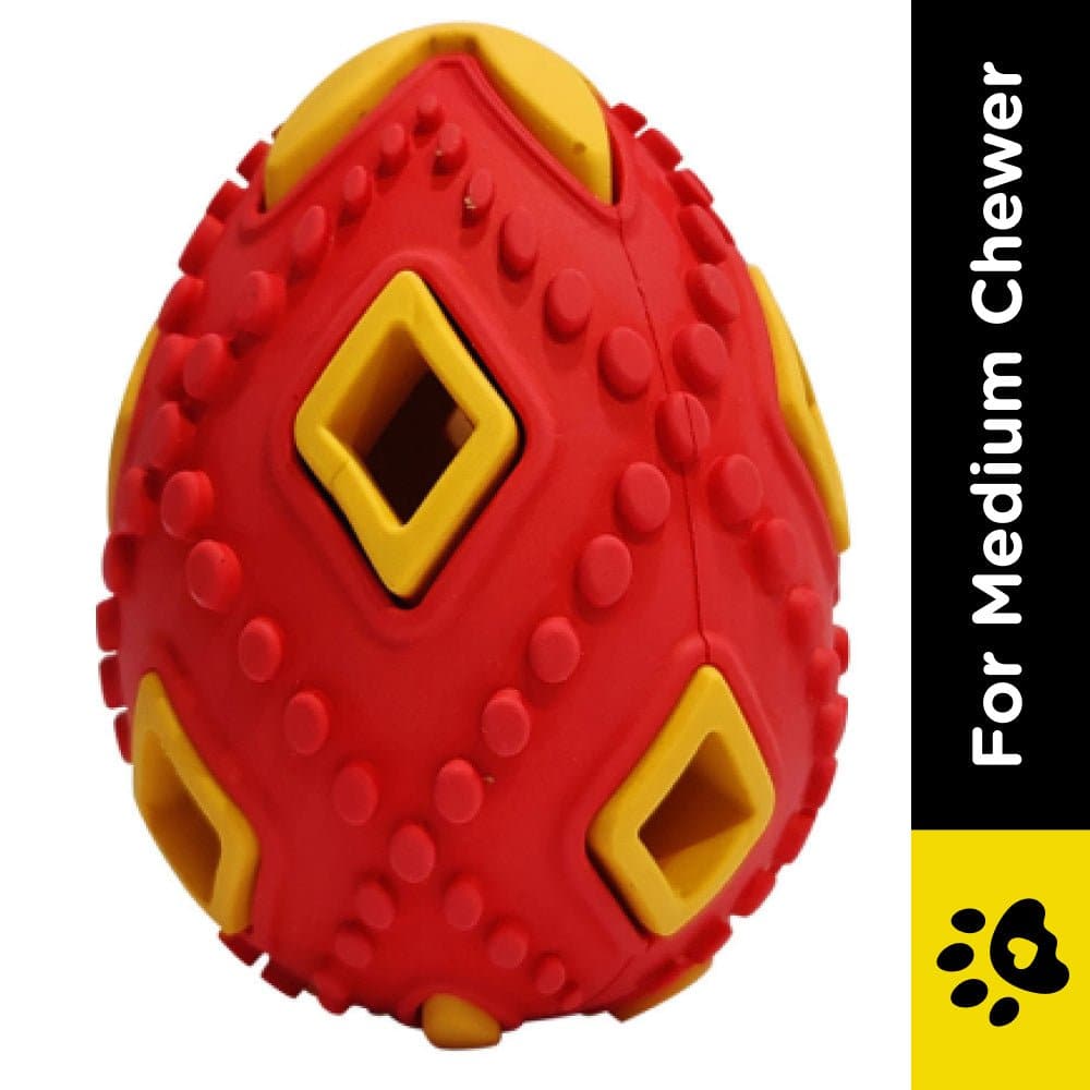 Pawsindia Egg Bell Toy for Dogs (Red) image 2
