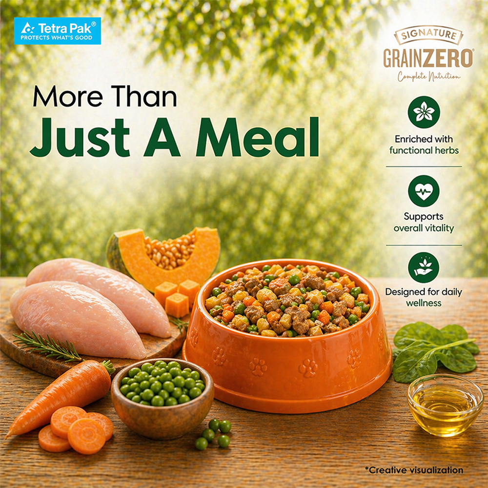 Signature Grain Zero Tetra Pack Real Chicken Veggies Dog Fresh Food image 7