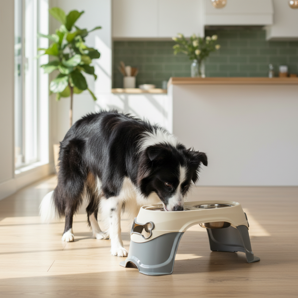Skatrs Elevated Feeder with Twin Stainless Steel Bowls for Dogs image 2