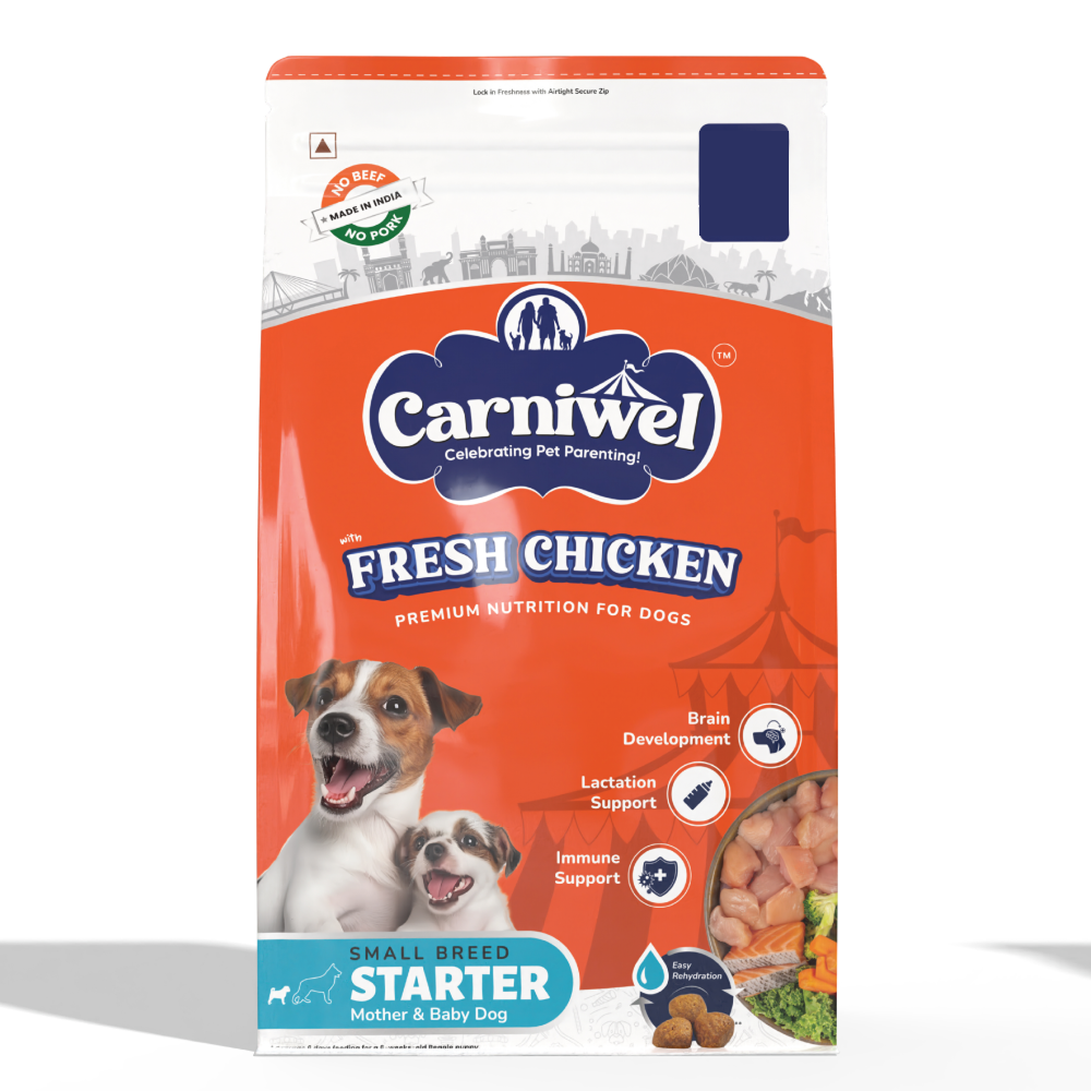 Carniwel Fresh Chicken Kibble Starter For Small Breed Mother & Baby Dog Dry Food (50g)