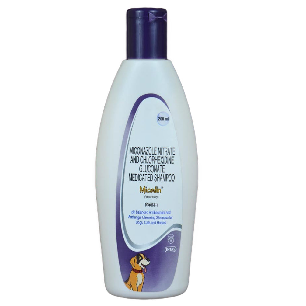 Intas Micodin Antifungal & Antibacterial Shampoo for Dogs and Cats image 2