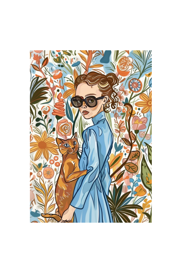 EverythingBoho The Caty Girl Boho Wall Art (Black) image 2