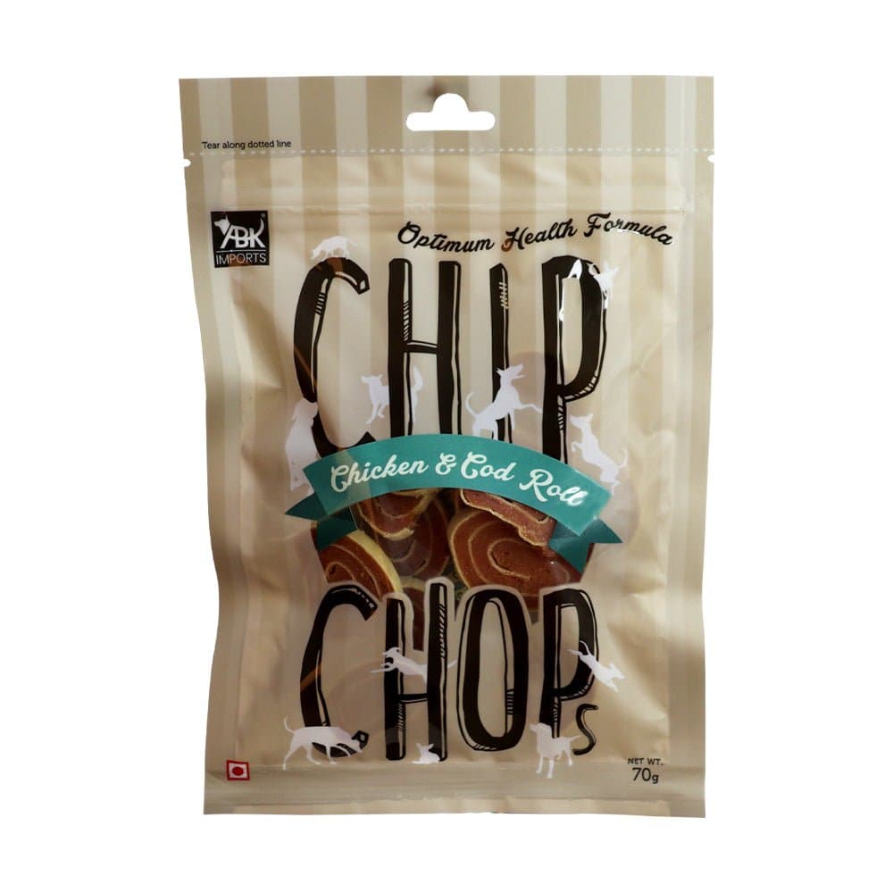 Chip Chops Chicken and Codfish Rolls, Diced Chicken and Chicken and Codfish Sandwich Dog Treats Combo image 2