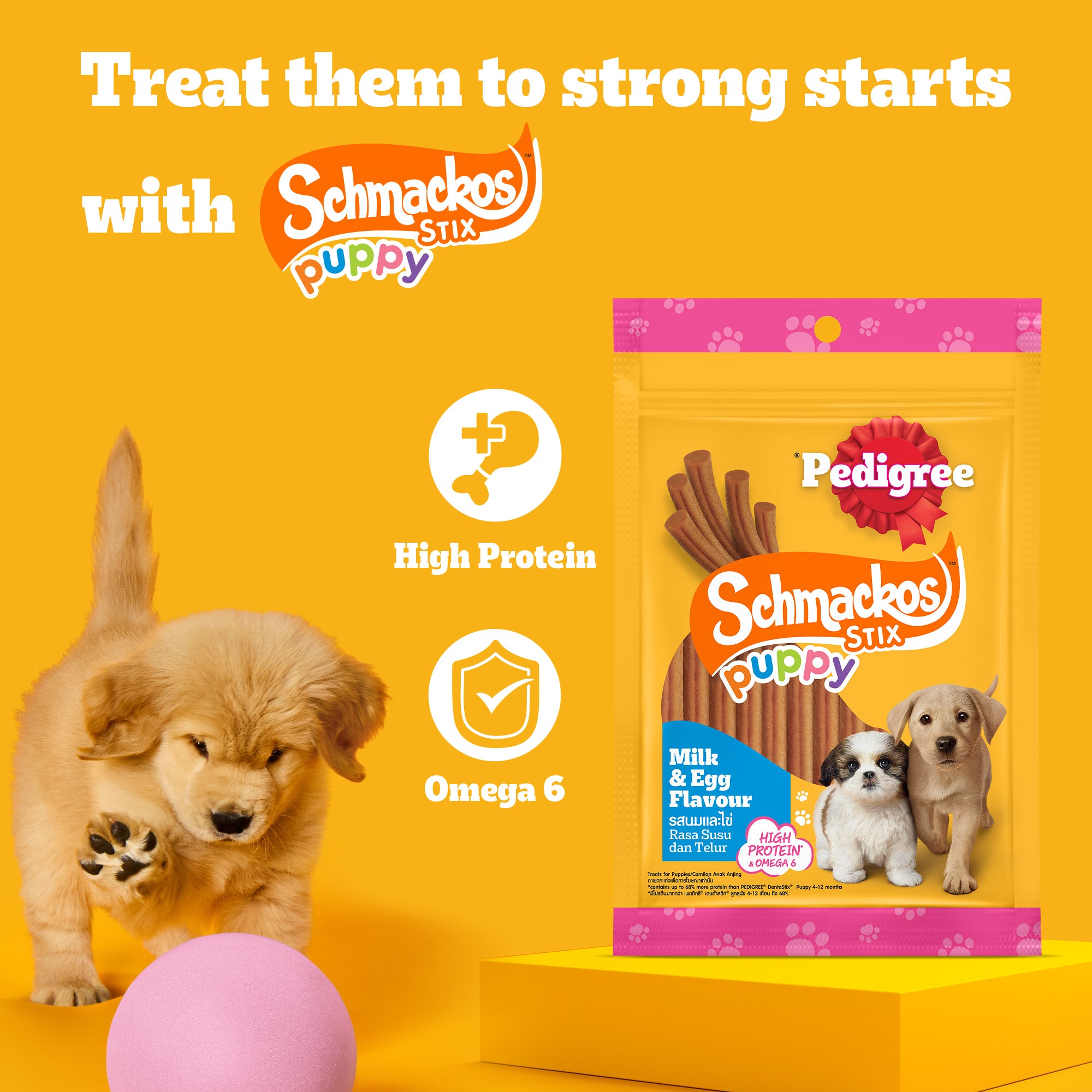Pedigree Schmackos Stix Milk & Egg Flavour Puppy Dog Treat image 7