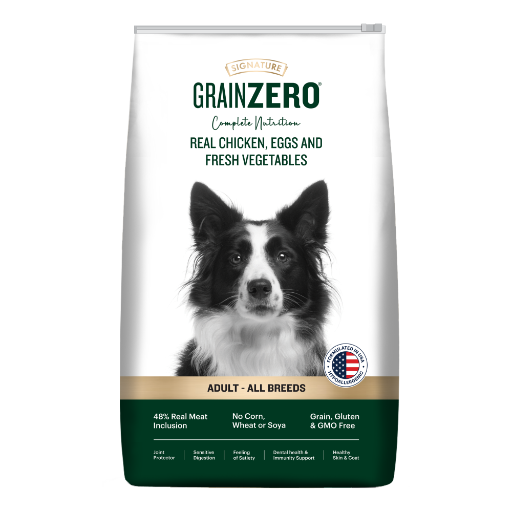 Signature Grain Zero Real Chicken, Egg and Vegetables Adult Dog Dry Food image 10