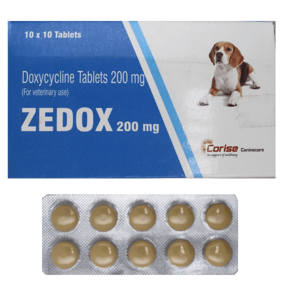 Corise Zedox (Doxycycline) 200mg Tablets for Dogs and Cats (10 tablets)