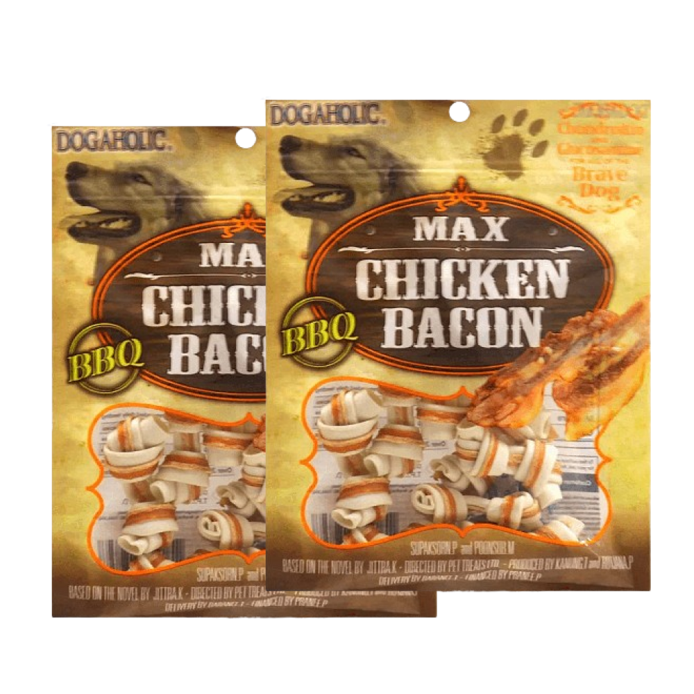 Dogaholic Chicken Bacon Bone BBQ Dog Treat image 3