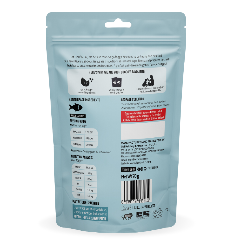 Floof & Co Snappy Sardine Snacks Dog Treats image 4