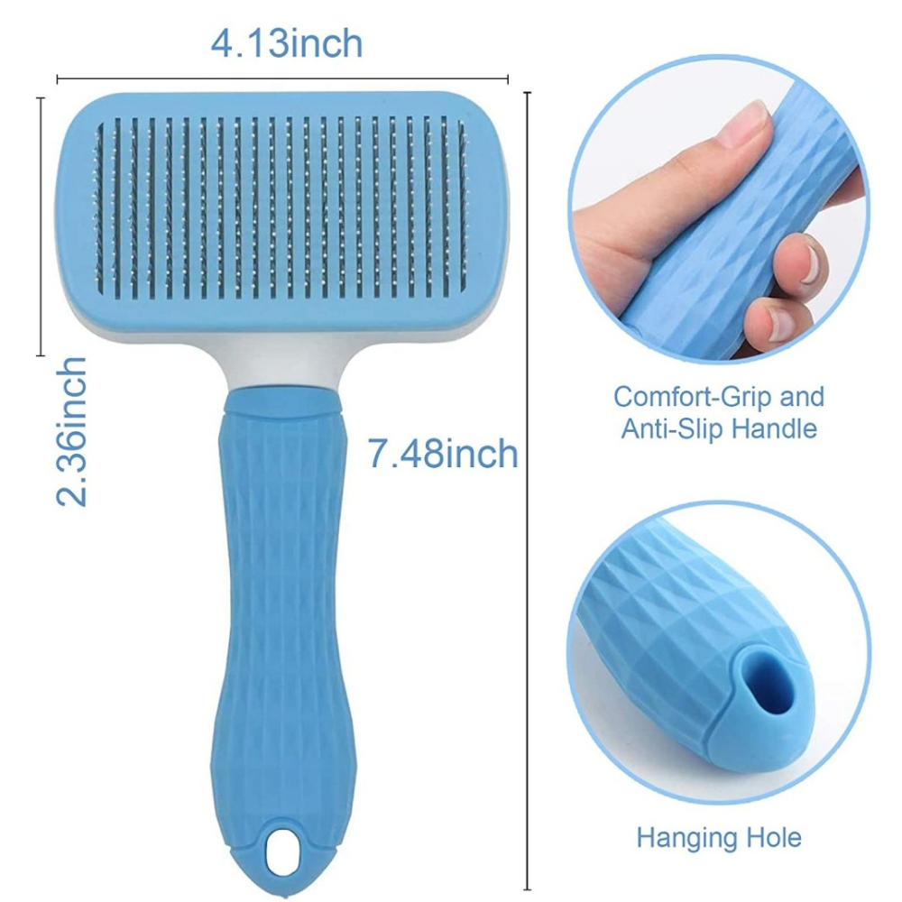 Chullbull Square Pin Slicker Brush for Dogs and Cats (Blue) image 2