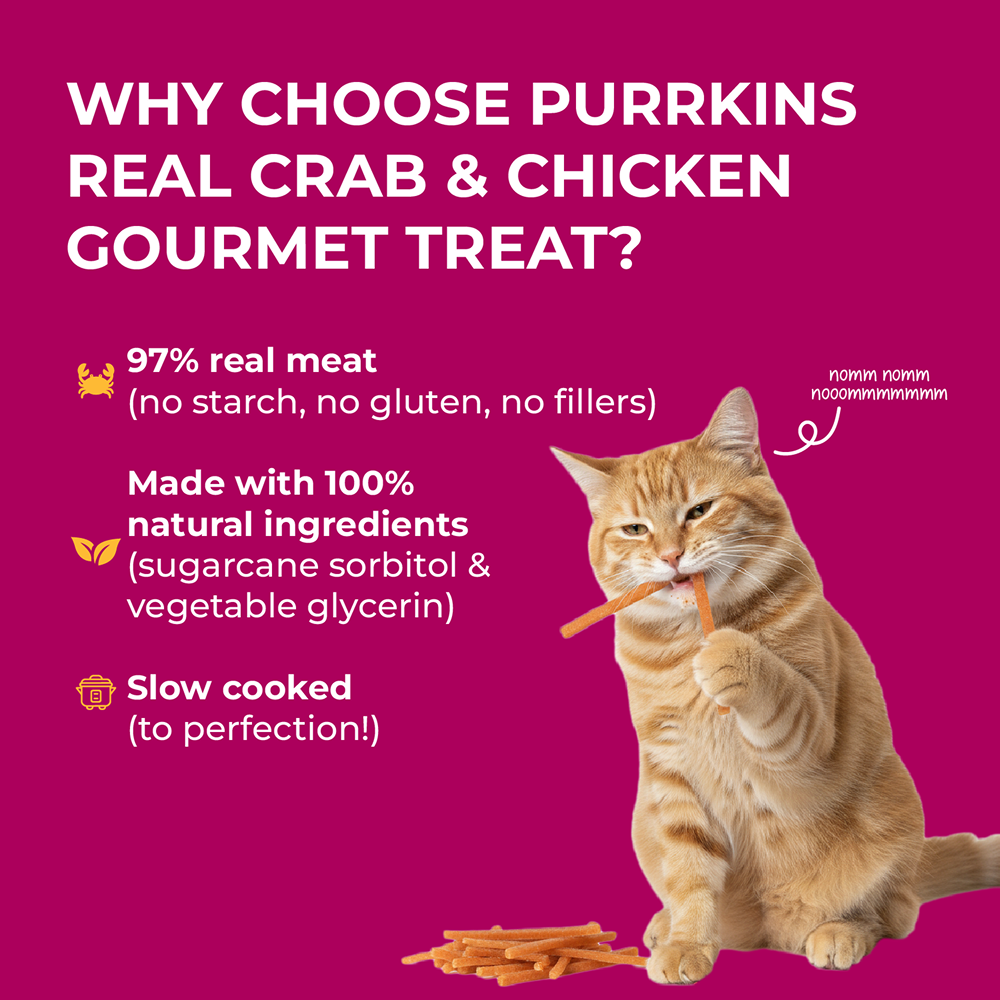 Purrkins Crab & Chicken Soft Jerky Cat Treats image 6