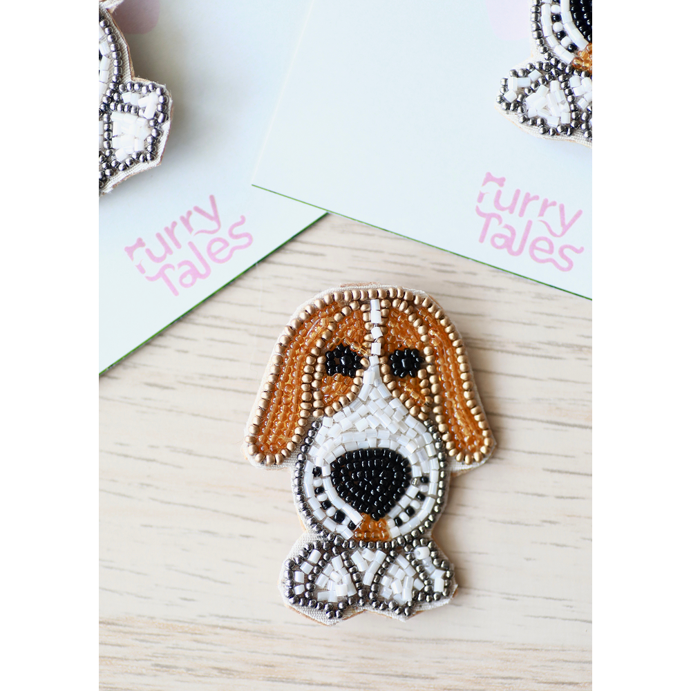 Furry Tales Snoopy Beagle Handcrafted Brooch