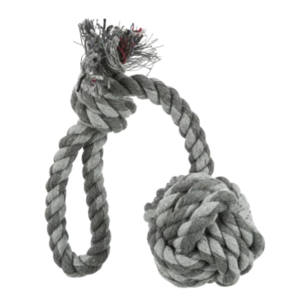 Trixie Playing Rope Loop with Woven in Ball and Pet Vogue Disc Toys Combo for Dogs image 2