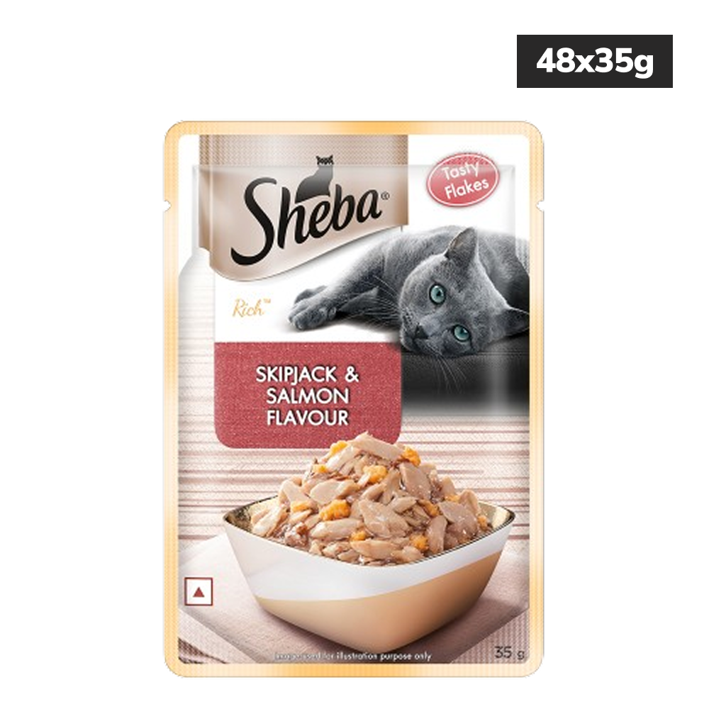 Sheba Skipjack & Salmon Fish Mix Cat Wet Food image 2