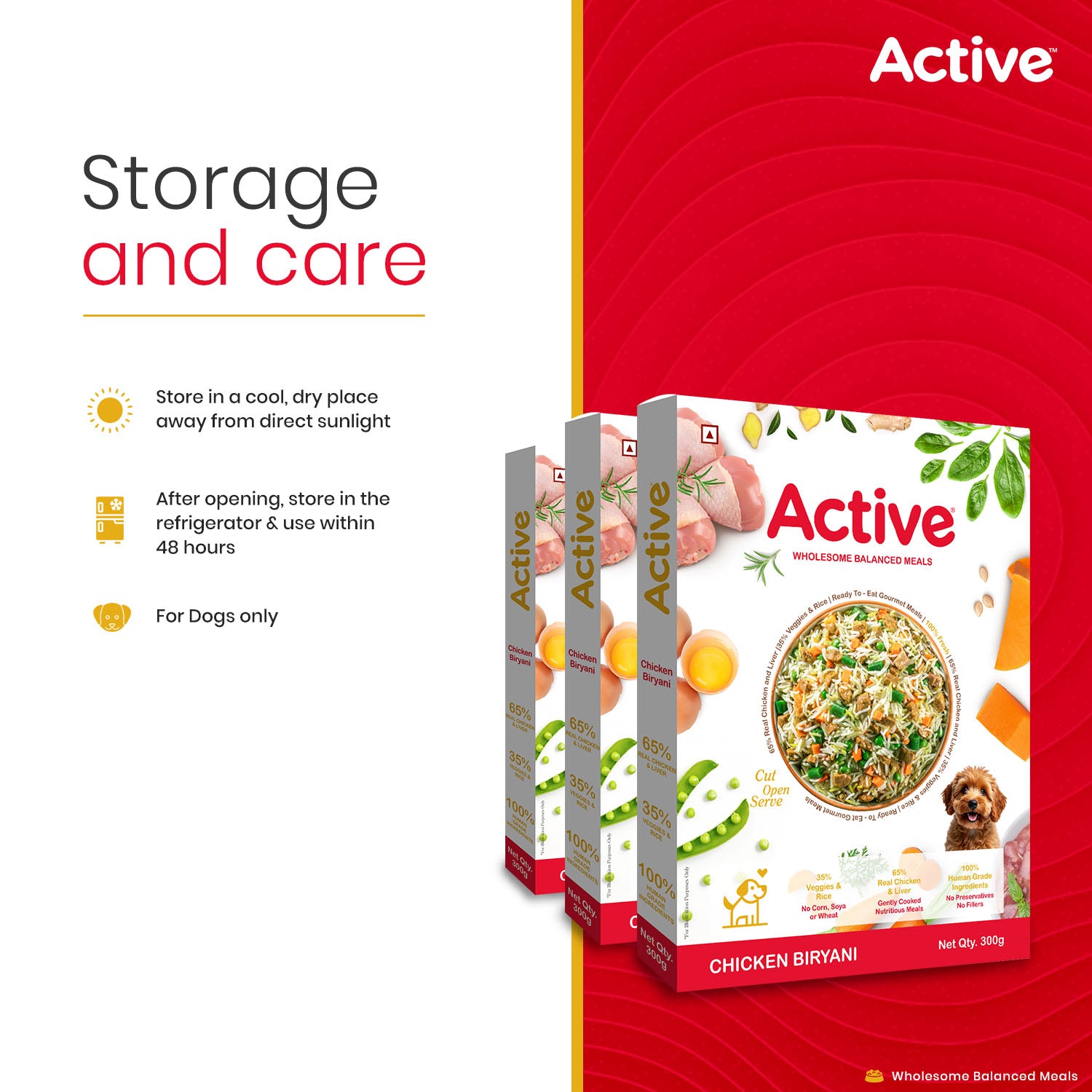 Active Chicken Biryani Fresh Food for Dogs (Buy 1 Get 1) image 7