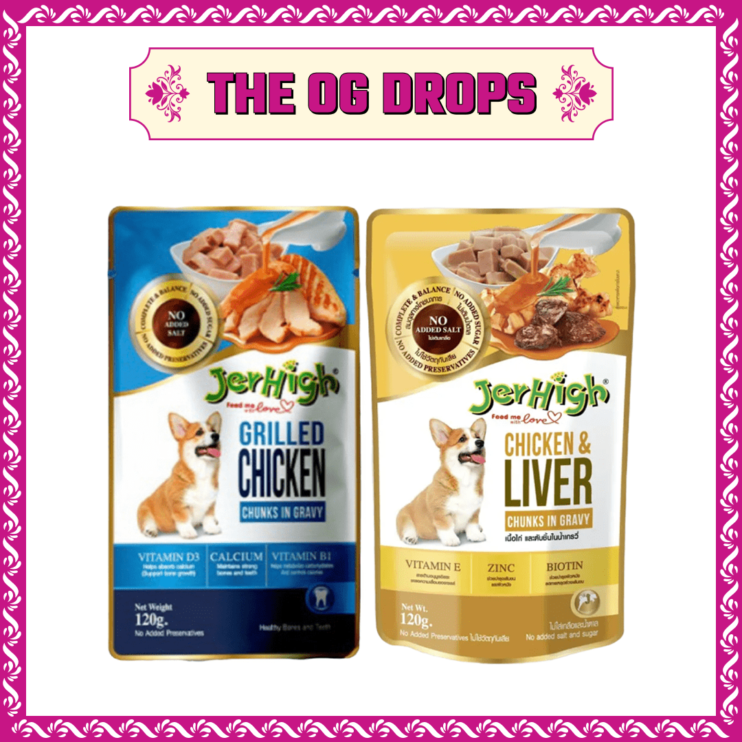JerHigh Chicken Grilled in Gravy and Chicken And Liver in Gravy Dog Wet Food Combo image 2