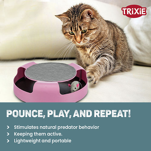 Trixie Catch The Mouse Toy for Cats (Pink) image 3