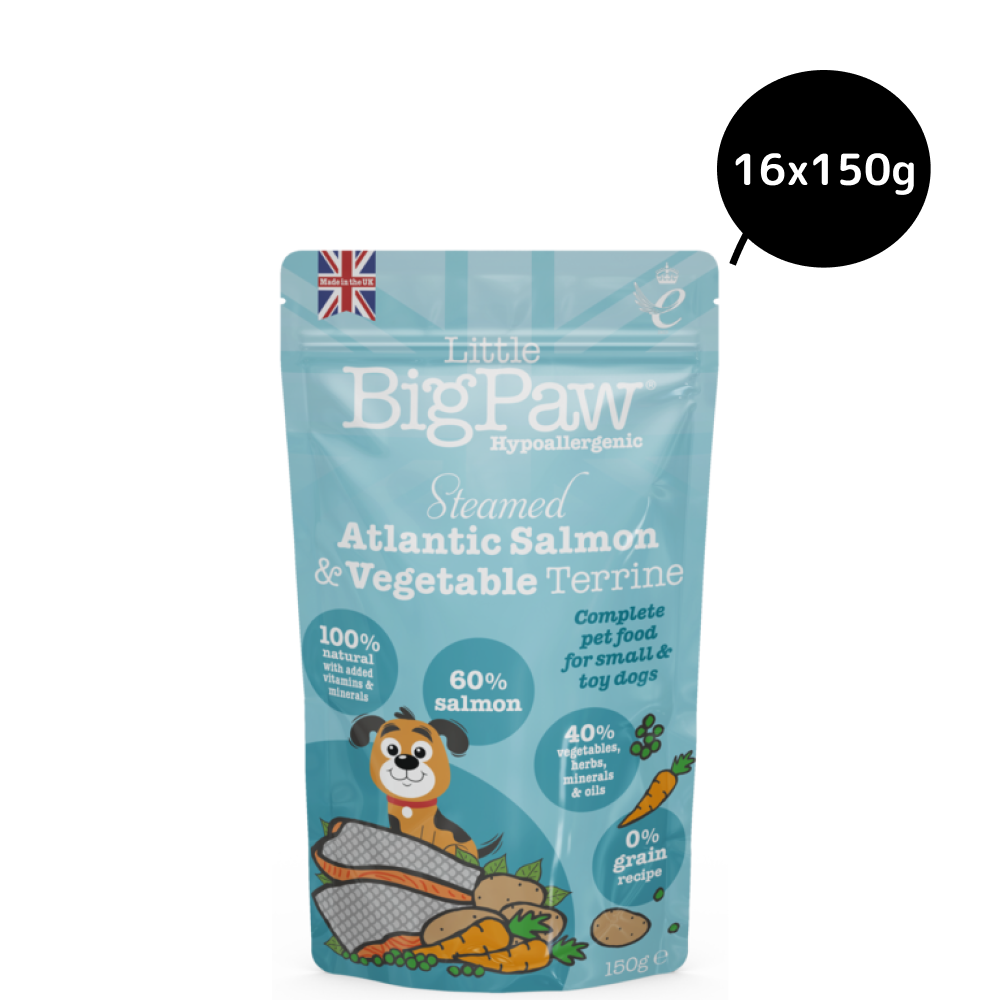 Little Big Paw Atlantic Salmon & Vegetables Terrine Dog Wet Food image 8