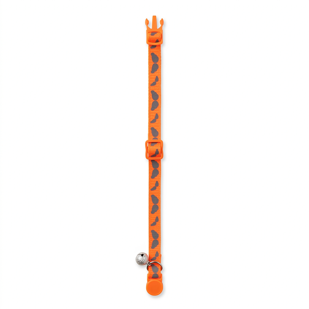 Basil Printed Collar for Cats & Puppies (Orange) image 4