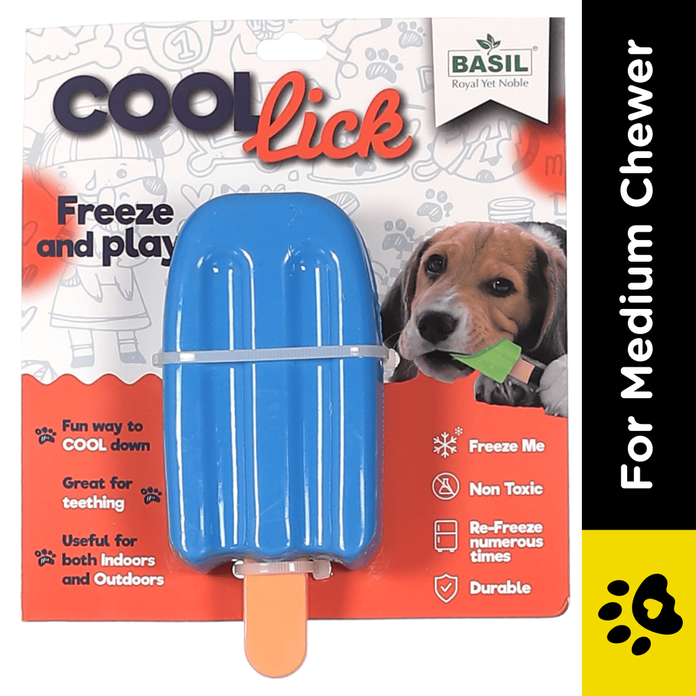 Basil Ice Cream Shaped Cool Lick Silicon Chew Toy for Dogs (Blue) image 2