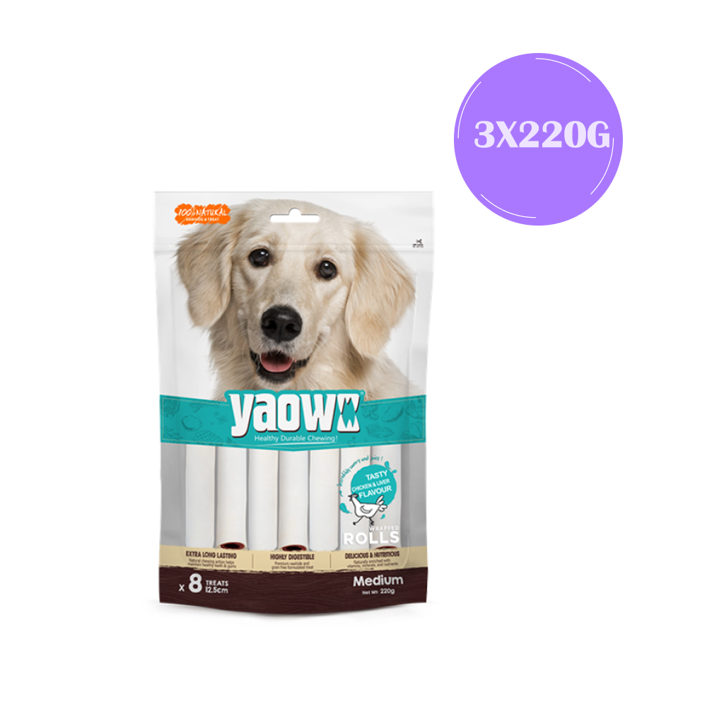 Gnawlers Yaowo Medulla Roll Dog Treats (4.5 inch) image 3