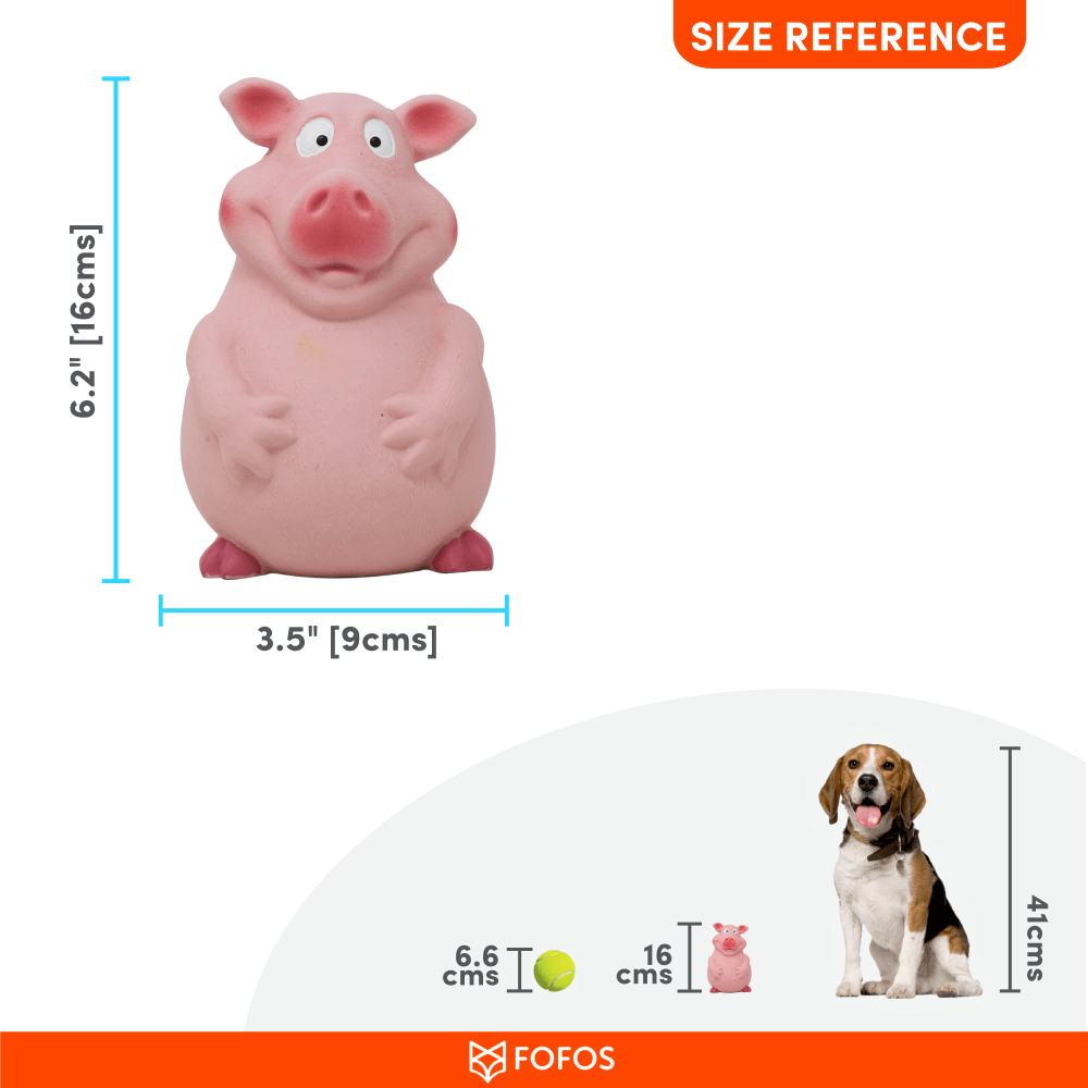 Barkbutler x Fofos Latex Bi Pig Toy for Dogs image 3