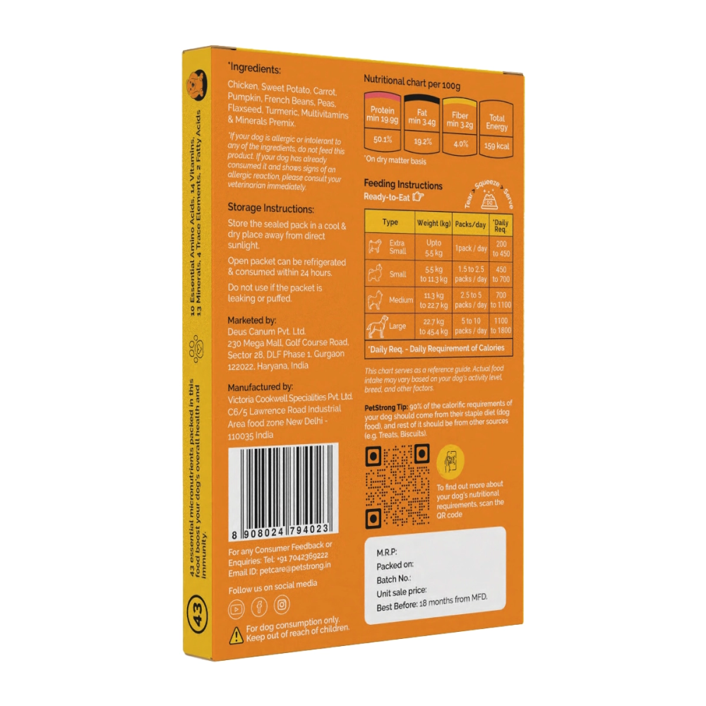 PetStrong Chicken and Pumpkin Grain Free Fresh Food for Dogs image 9