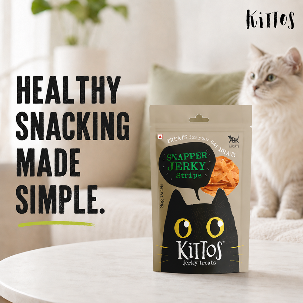 Kittos Purr Fect Snapper Jerky Strips Cat Treats image 2