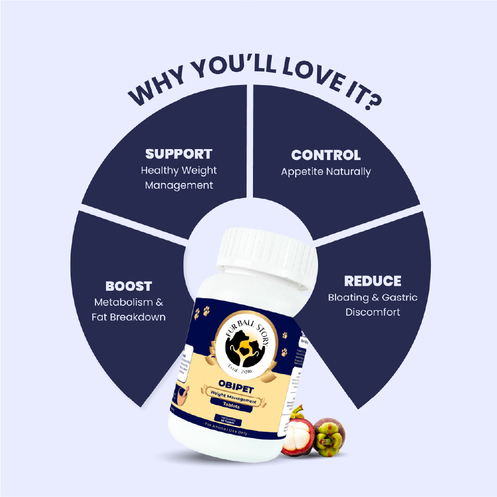 FurBall Story Obipet Weight Management Tablets for Dogs image 6