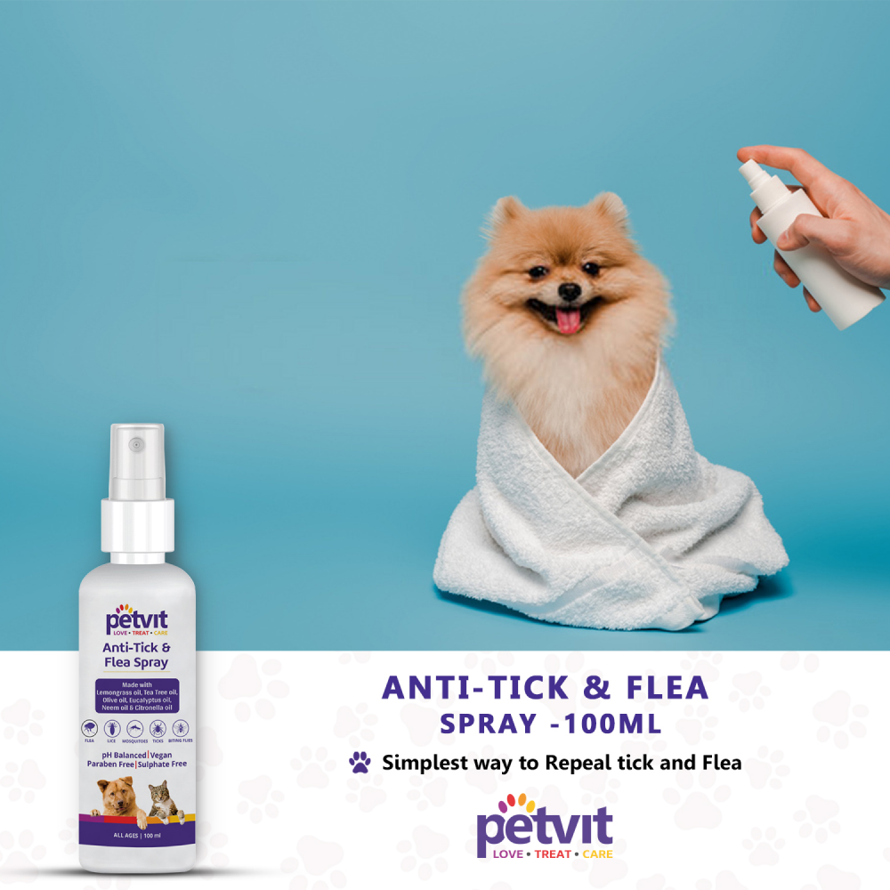 Petvit Anti Tick & Flea Spray for Dogs and Cats image 4