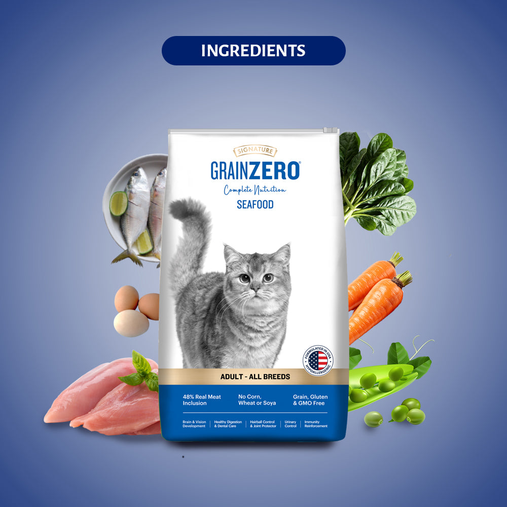 Signature Grain Zero Seafood Adult Cat Dry Food For All Breed image 7