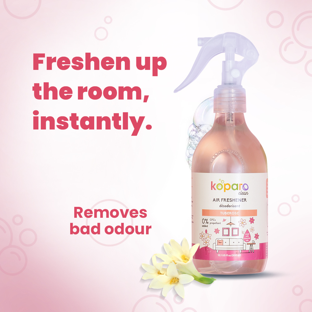 Koparo Clean Natural Air Freshener Tuberose/Rajnigandha Fragrance (Pet Safe) image 8