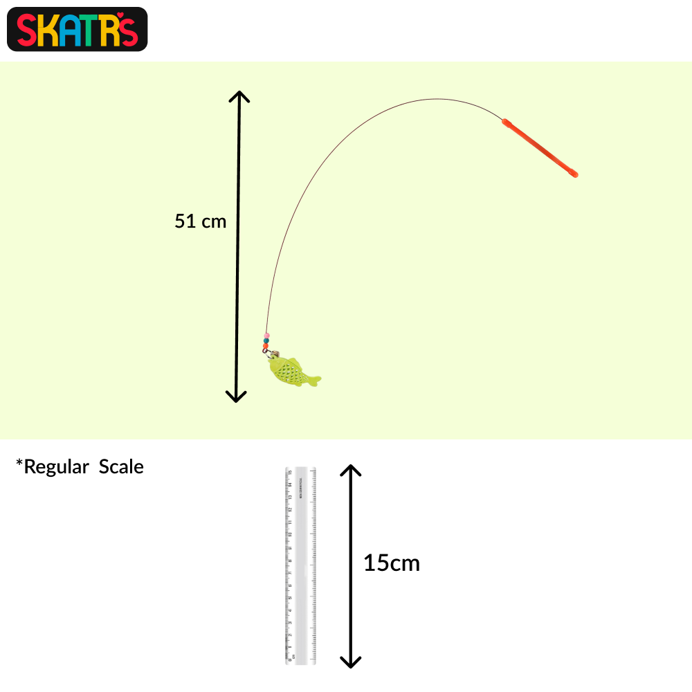 Skatrs Rod Spring with Fish Teaser Toy for Cats image 2
