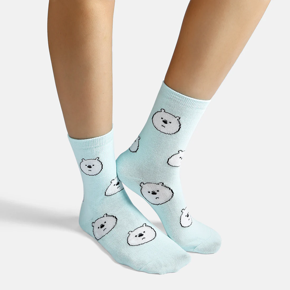 SocksXpress We Bare Bears Themed Crew Socks for Women (Pack of 3) image 4