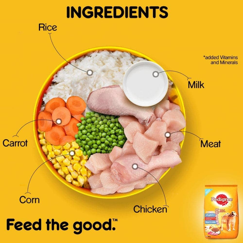 Pedigree Meat & Milk Dry and Chicken Chunks in Gravy Wet Puppy Food Combo image 3