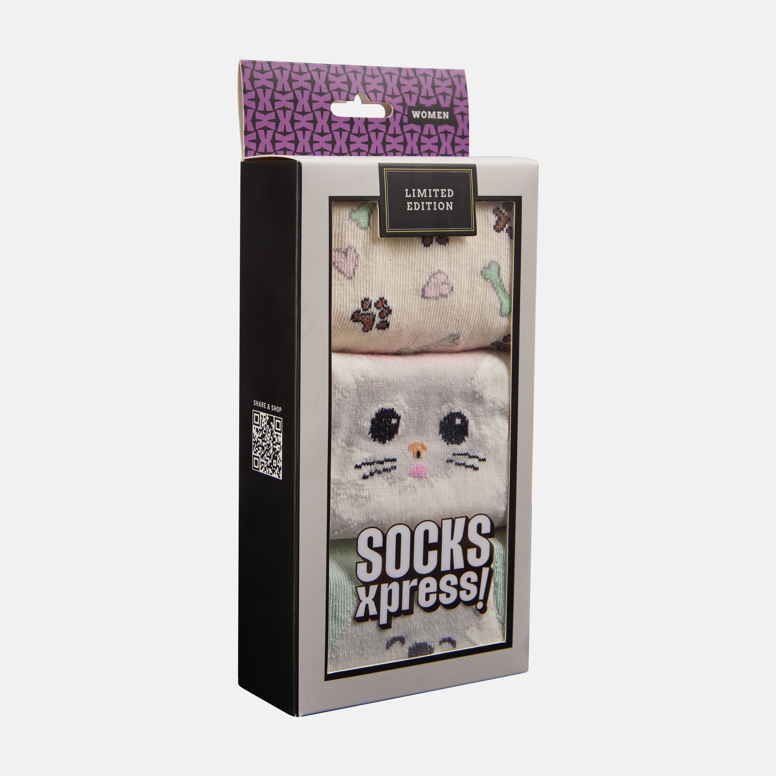 SocksXpress Limited Edition Pet Lover Themed Ankle Socks for Women (Pack of 3) image 2