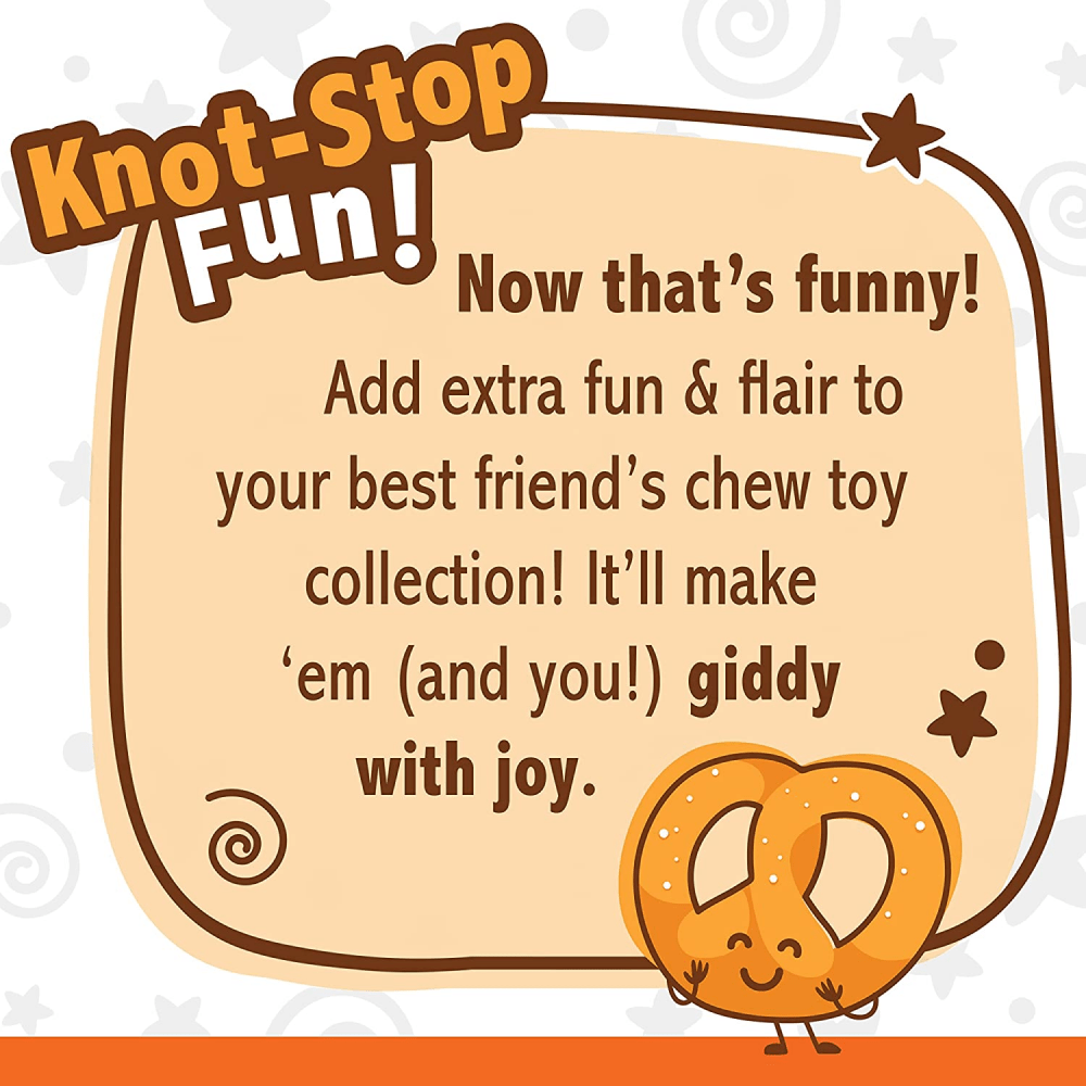 Nylabone Flavor Frenzy Pretzel Toy for Dogs (Brown) image 6
