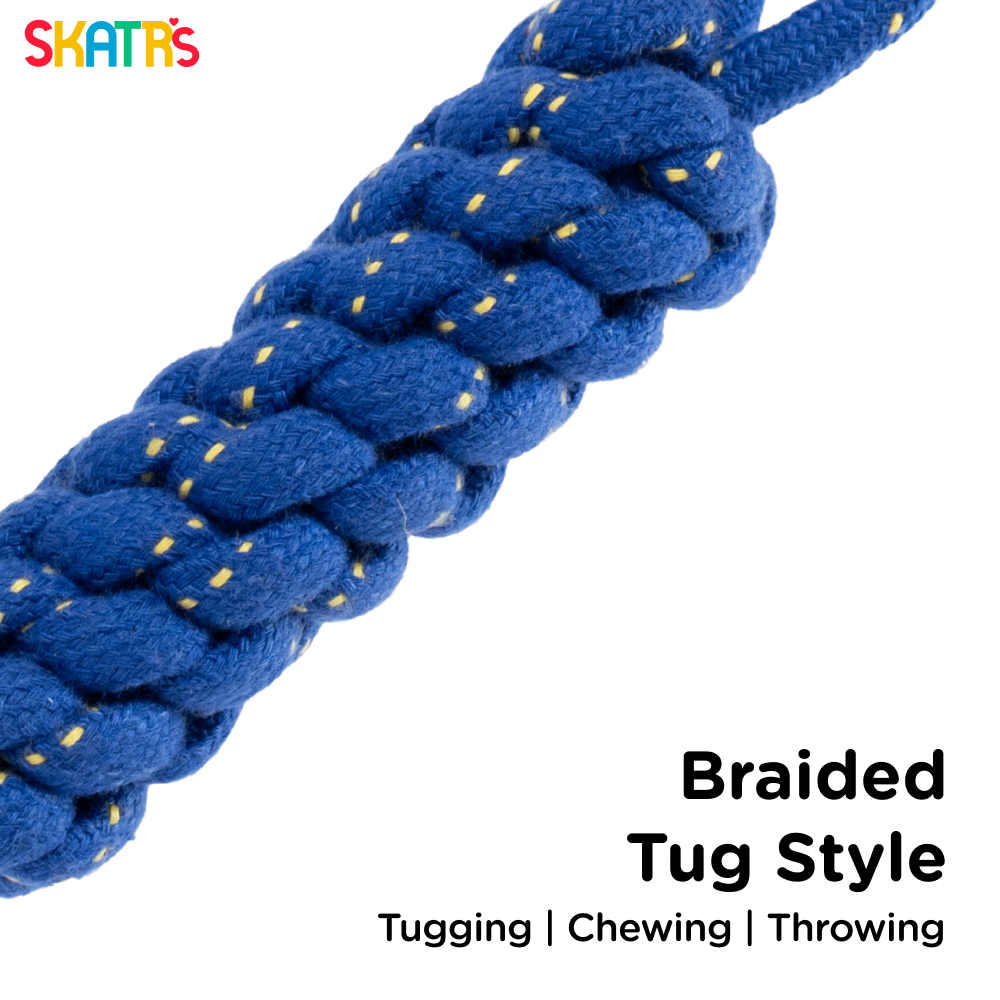 Skatrs Dummy Knotted Rope Chew Toy for Dogs and Cats (Blue) image 2