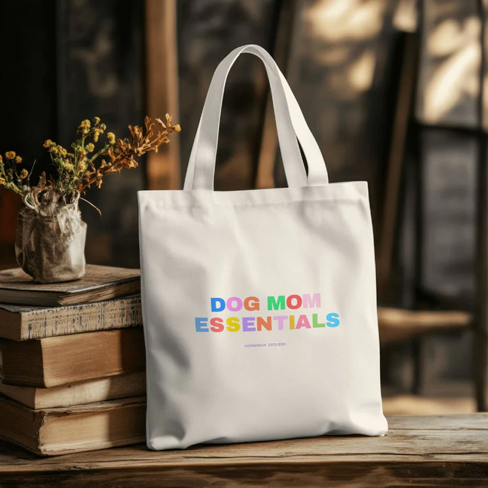 Hoomans Mom Essentials Tote Bag for Women (White)