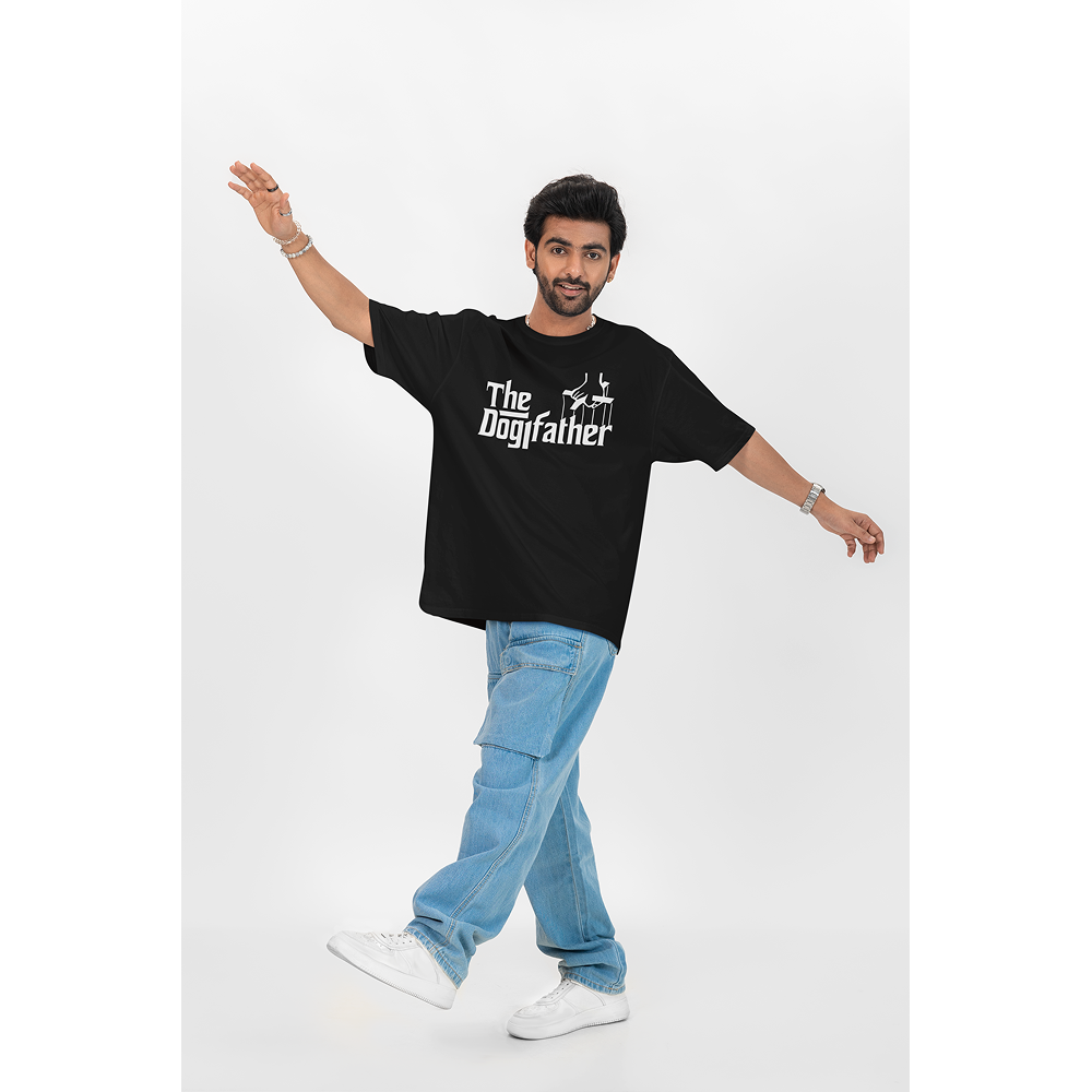 Seek Buy Love The Dogfather Unisex Oversized Tshirt (Black) image 4