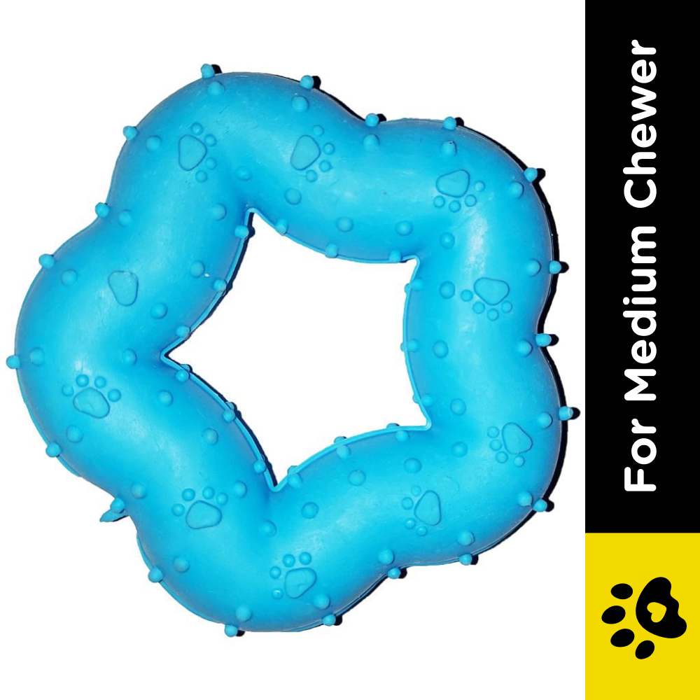 Emily Pets Star Shape Rubber Chew Toy for Dogs (Blue) image 2