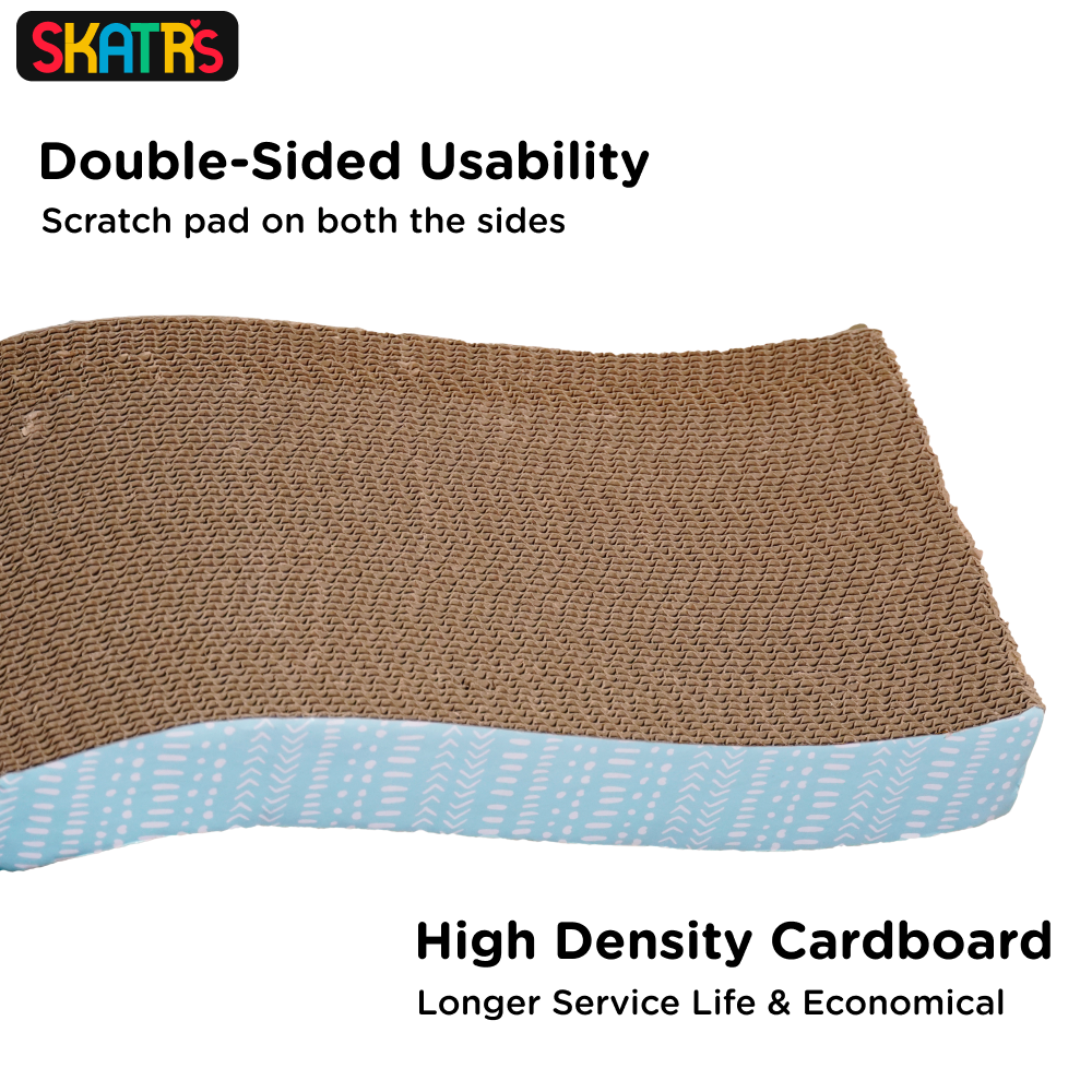 Skatrs Purrfect Wave Cat Scratcher with 2g Premium Catnip Free image 3