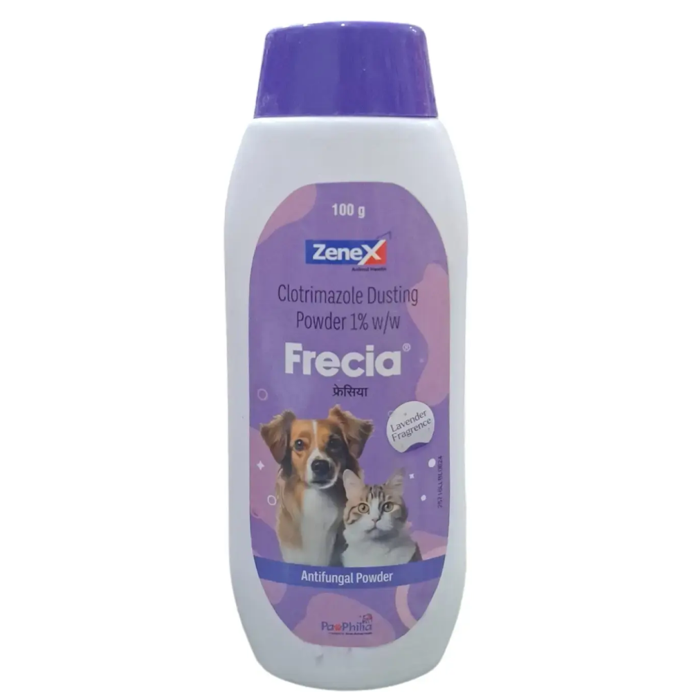 Zenex Frecia Powder (Clotrimazole Dusting Powder) for Cats and Dogs