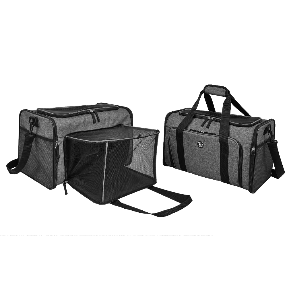 Barkbutler x Fofos Expandable Foldable Carrier for Dogs and Cats (Grey)
